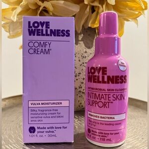 LOVE WELLNESS BUNDLE Comfy Cream & Intimate Skin Support . NEW